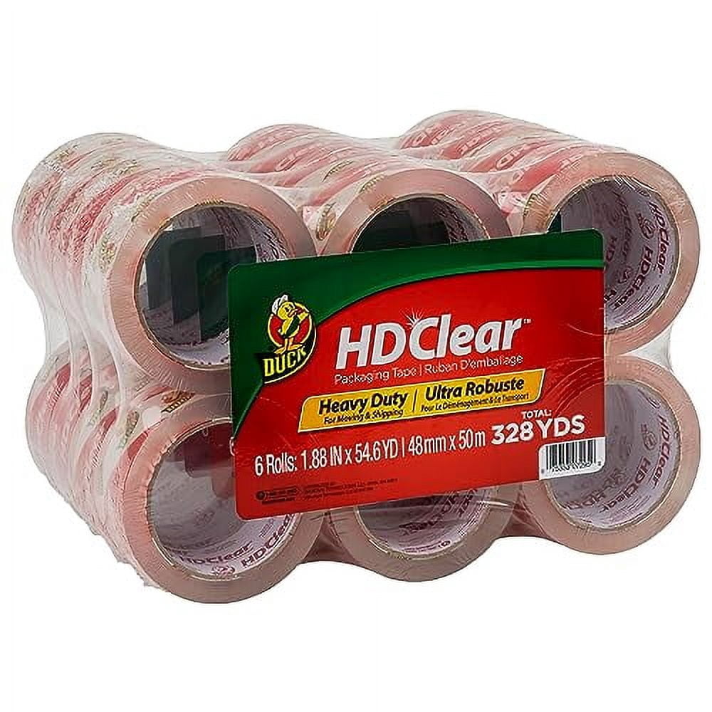 Duck HD Clear Packing Tape, 1.88 in x 55 yd, 24 Rolls
