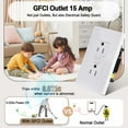 thumbnail image 2 of White GFCI Outlet 15Amp 20PK,Nineleaf White Outlets Receptacles,GFI Electrical Outlet with LED Indicator,Weather Resistant,Ground Fault Circuit Interrupters,120V,Wall Plates and Screws Included,ETL, 2 of 7
