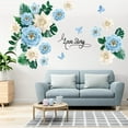 thumbnail image 4 of 1 Uds. Adhesivo de pared-neto rojo flor tridimensional azul-extra grande Ormromra CZJJ-ST154, 4 of 8