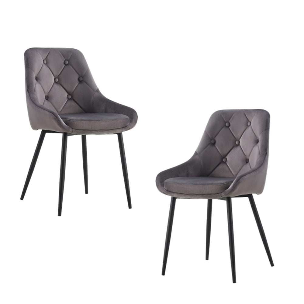 Dining Chairs Set of 2, MidCentury Modern Velvet Dining Room with