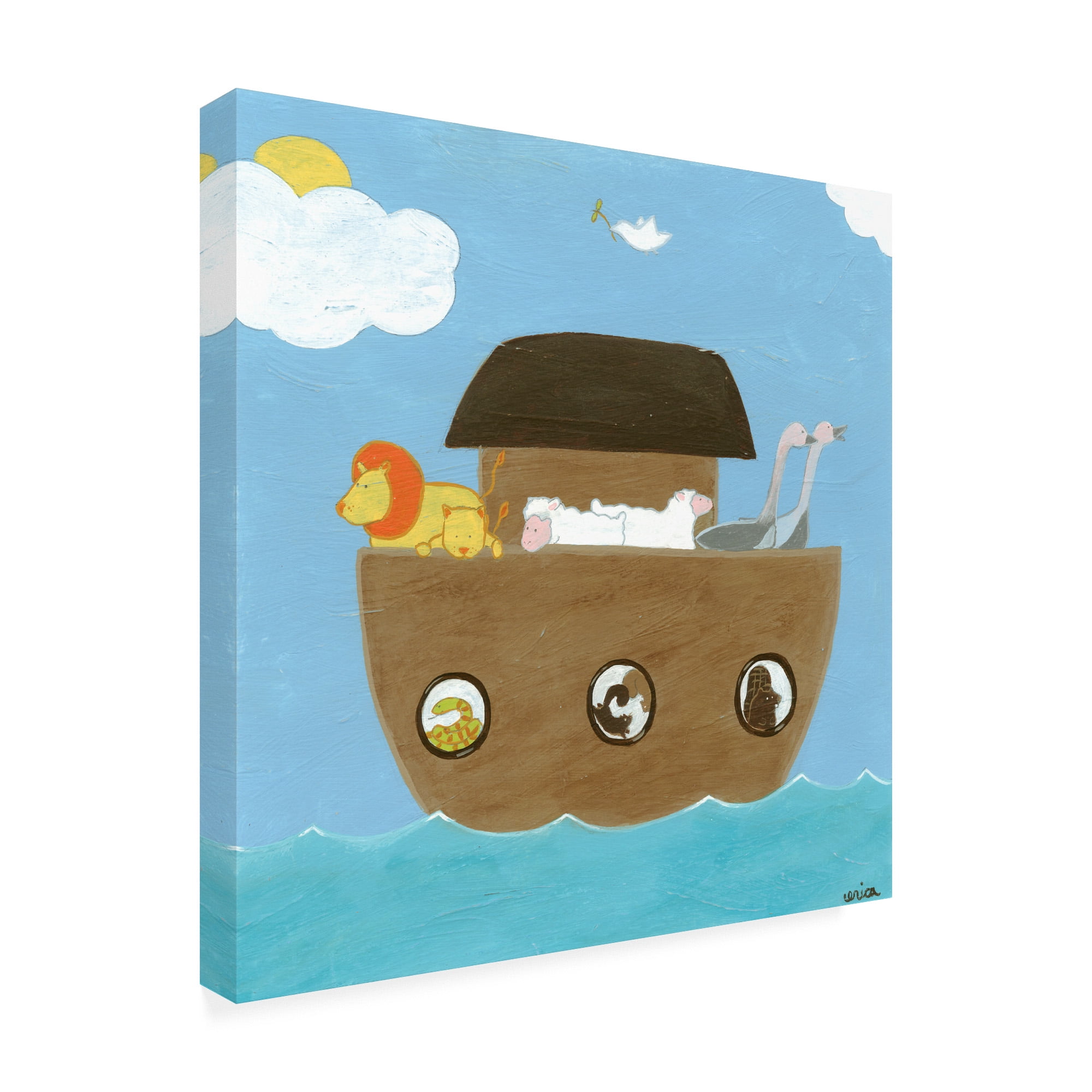 Trademark Fine Art 'Noahs Ark II' Canvas Art by June Erica Vess