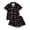 Z05 Black, variant on FASHOFT Halloween Pajamas Set for Girls 2 Piece Ghost Pumpkin Print Button up Shirts and Shorts Pj Cute Soft Sleepwear Loung Sets Pink 4 Years