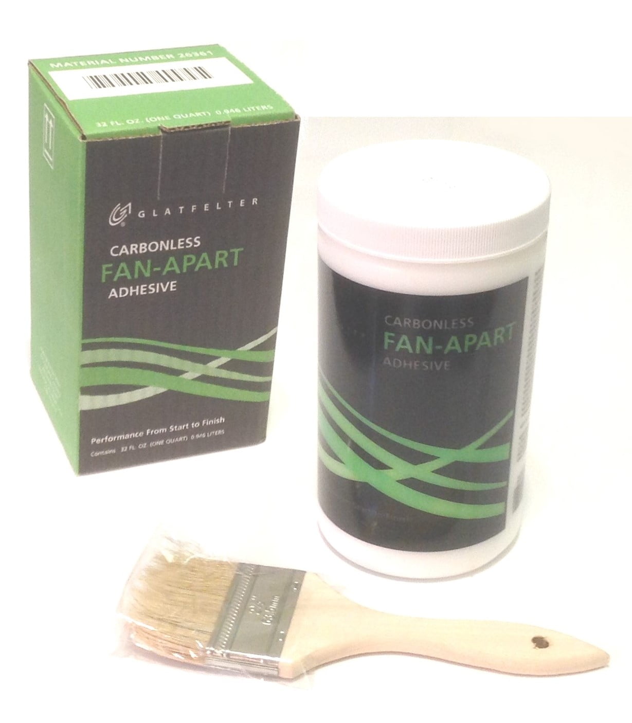Glatfelter Carbonless FanApart Adhesive (26361) One Quart and Brush