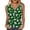 A Green, variant on Women's Floral Print V Neck Tank Tops, Sleeveless Vertical Pleated Casual Summer Tops, Non-positioning Print Loose Fit Blouse For Daily Commute Beach Vacation Black,S