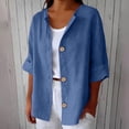 thumbnail image 4 of Womens Shirts Fashion Casual Comfortable Shirt 3/4 Long Sleeve, 4 of 6
