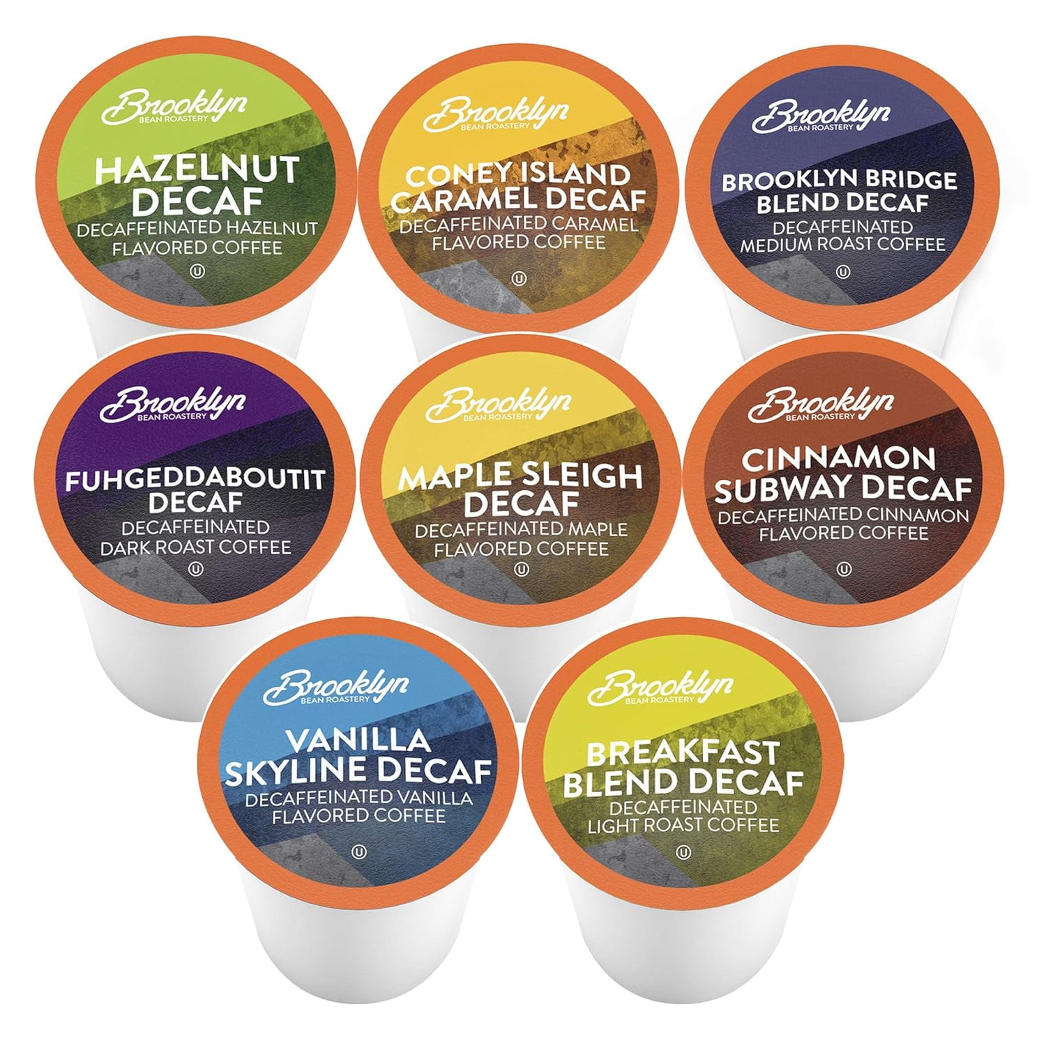 Brooklyn Bean Roastery Assorted Decaf Coffee Variety Pack for Single-Serve Coffee Brewers, 40-Pack