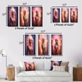 thumbnail image 4 of Designart "Sensual Cabaret Dancer in Pink V" Fashion Woman Wall Art Set Of 3 - Glam Pink Gallery Wall Set For Home Decor, 4 of 6