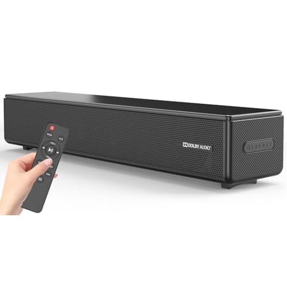 Barra de sonido Dolby Digital de 2.0 canales - Altavoz de cine en casa Bluetooth con HDMI ARC, óptico, auxiliar para Smart TV, juegos, PC y proyector, barra de altavoz compacta con sonido envolvente 3