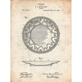 thumbnail image 2 of Borders, Cole 15x18 Black Ornate Wood Framed with Double Matting Museum Art Print Titled - PP150- Vintage Parchment Haviland Dinner Plate Patent Poster, 2 of 4