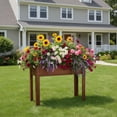 thumbnail image 4 of Jopath Brown Raised Garden Bed with Legs, Elevated Wooden Planter Box for Outdoor Plants Flowers Fruits Vegetable Herb Growing(31"x31"x16"), 4 of 8