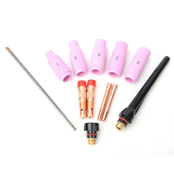 Ceramic + Metal Less Gas Consumption 13PCS Welding Torch Accessories Welder Parts For TIG Welding Soldering 13PCS