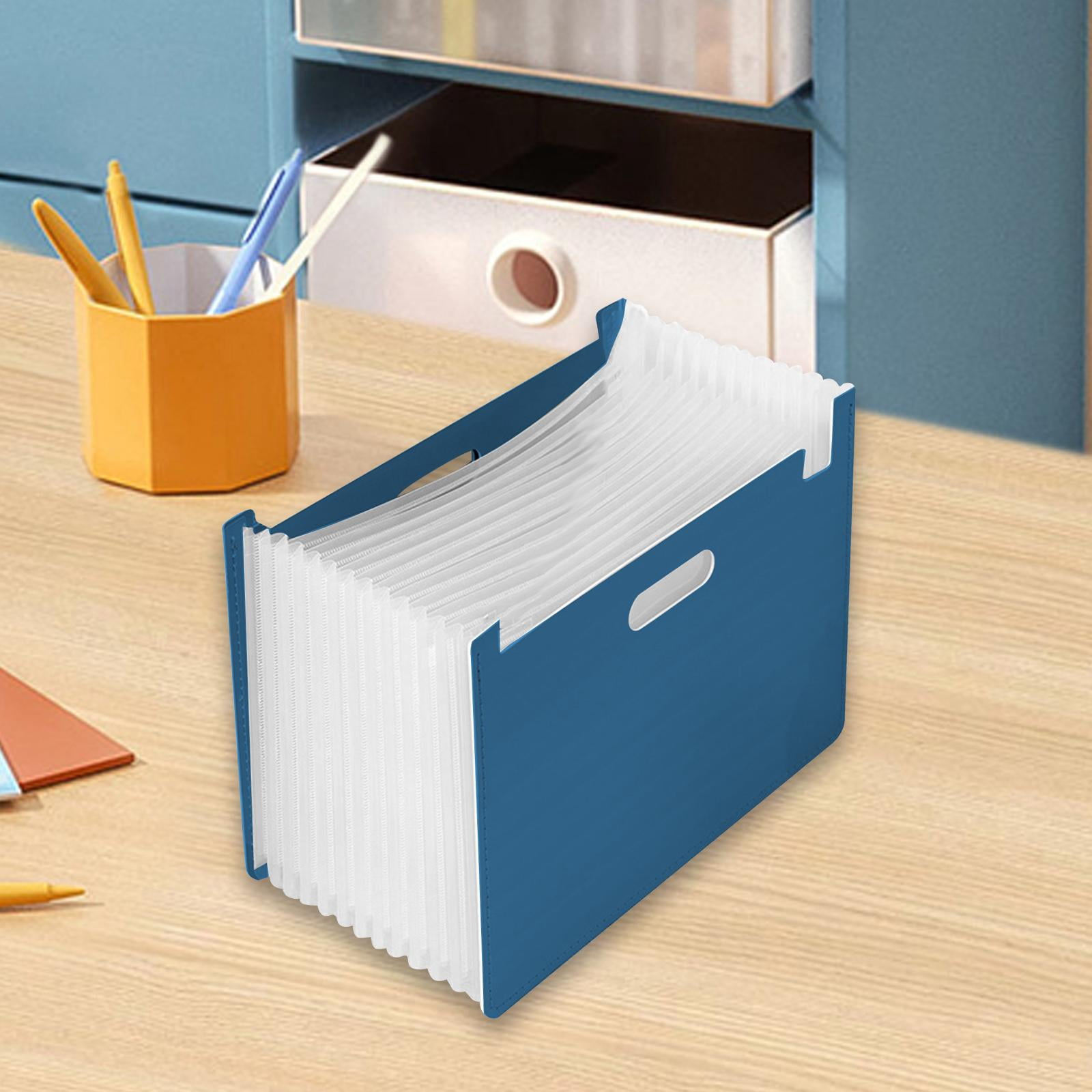 Accordian File Organizer Expanding File Folder Desk Organizer 13 Compartments Large Capacity for Home Office A4 Paper