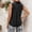 Black Tops, variant on CUSTG Women Casual Shirts Simple Solid Color Sleeveless Collared Blouse Button Down Shirt Lightweight Summer Tops Work Cozy Dailywear