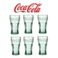 thumbnail image 1 of Juego de 12 Vasos de Vidrio Coca Cola 450 ml Libbey AJR Green Glass, 1 of 6