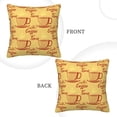 thumbnail image 3 of Square Throw Pillow Covers with Core, Cartoon Coffee Yellow Graffiti Pillows for Sofa Beds, 18" x 18" Multicolor, 3 of 9