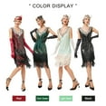 thumbnail image 6 of 1920s Vintage Dress Beaded Sequin 30S Flapper Dresses Prom Wedding Women Vintage Dress V Neck Beaded Fringed Tassels,Green,XL, 6 of 11