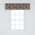 thumbnail image 2 of Ambesonne Geometric Window Valance, Modern Hexagon Design, 54" X 12", Turquoise Salmon, 2 of 3