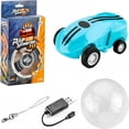 thumbnail image 1 of Mini Voiture de Course Télécommandée, Cascade 360°, Feux Arrière RGB, Rechargeable, Transparente Lumineuse, pour Enfants, 1 of 4