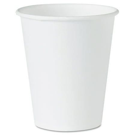 White Paper Water Cups, 4oz, White, 100/pack