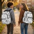 thumbnail image 3 of FUIALDOLG Side Pockets Daypack for College Middle School, 600D Polyester Smooth Zippers School Bookbag, Bee and Flower Pattern, 3 of 10