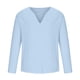 thumbnail image 4 of Blusas y camisas de manga larga con cuello en V para hombre, blusas casuales de moda, blusas lisas de manga larga con cuello en V, blusas transpirables para hombre, 4 of 6