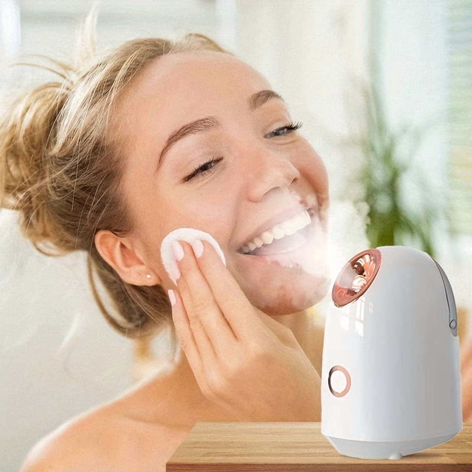 Nano Ionic Facial Steamer - Hot Mist Humidifier with One-Touch Start for Deep Moisturizing, Home Spa Face Hydration Beauty Instrument, Ideal Gift for Women