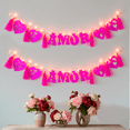 thumbnail image 1 of ADORNO DE PAPEL PICADO LETRERO CON POMPON AMOR COLOR ROSA 3 PZAS, 1 of 5