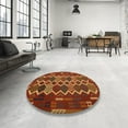 thumbnail image 4 of Ahgly Company Machine Washable Indoor Round Contemporary Sedona Brown Area Rugs, 8' Round, 4 of 7