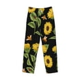 thumbnail image 6 of Uemuo Bees and Sunflowers Pattern Men's Wide Leg Palazzo Lounge Pants with Pockets Light Weight Loose Comfy Casual Pajama Pants-Small, 6 of 9