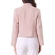 thumbnail image 3 of BLAZER DE TWEED A CUADROS DE MANGA LARGA PARA MUJER INSPIRADA CHIC, CON BOTONES, CORTO, PARA TRABAJO, TALLA XL, ROSA, 3 of 6