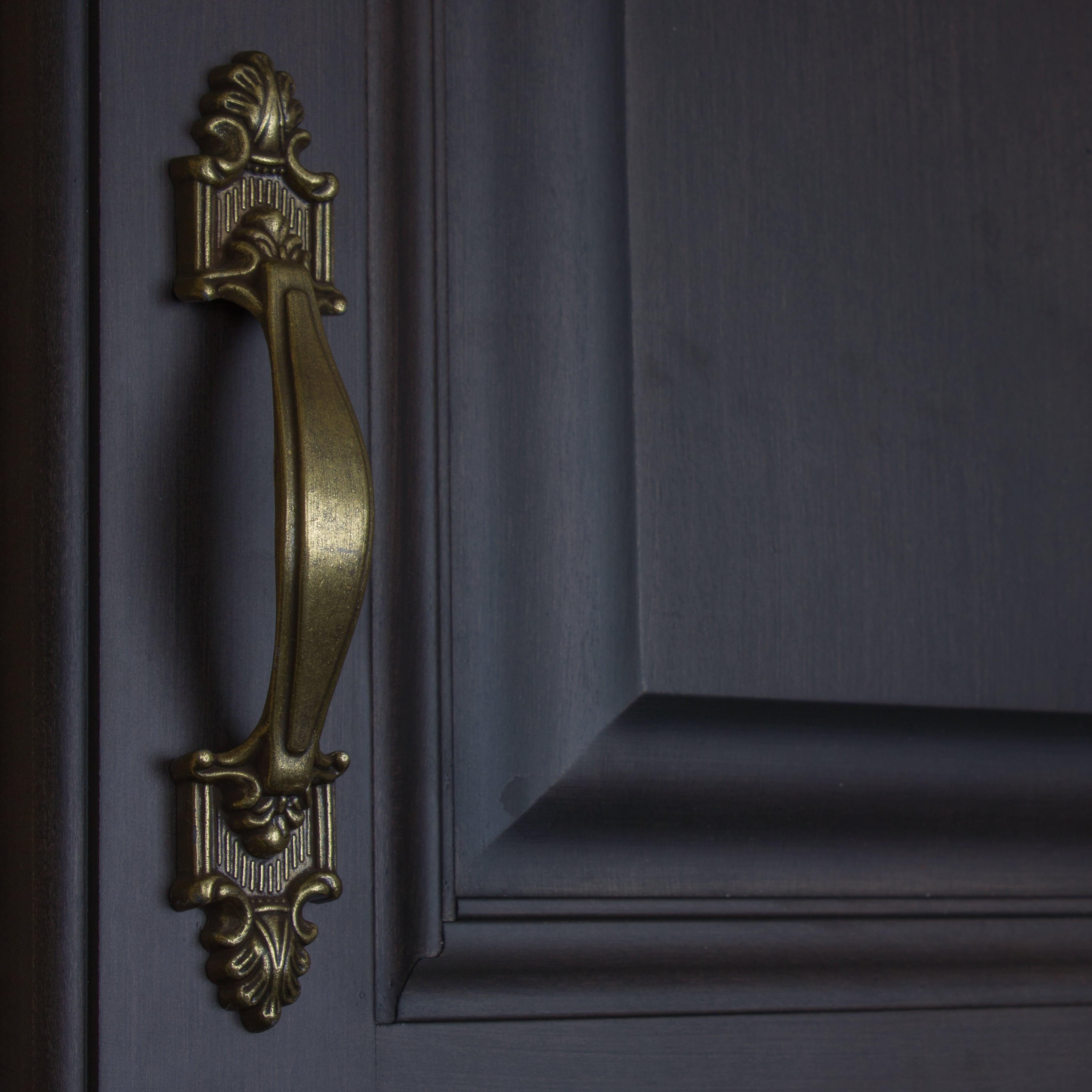 GlideRite 3.50 in. Center Rustic Cabinet Pull, Antique Brass