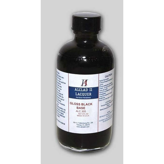 Alclad II Lacquers 305 Alclad Gloss Black Base 4oz