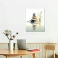 thumbnail image 2 of PRATYUS Fall Decor Zen Stone and Water Canvas Wall Art Picture 16x20in for Living Room Bedroom 16x20in, 2 of 3