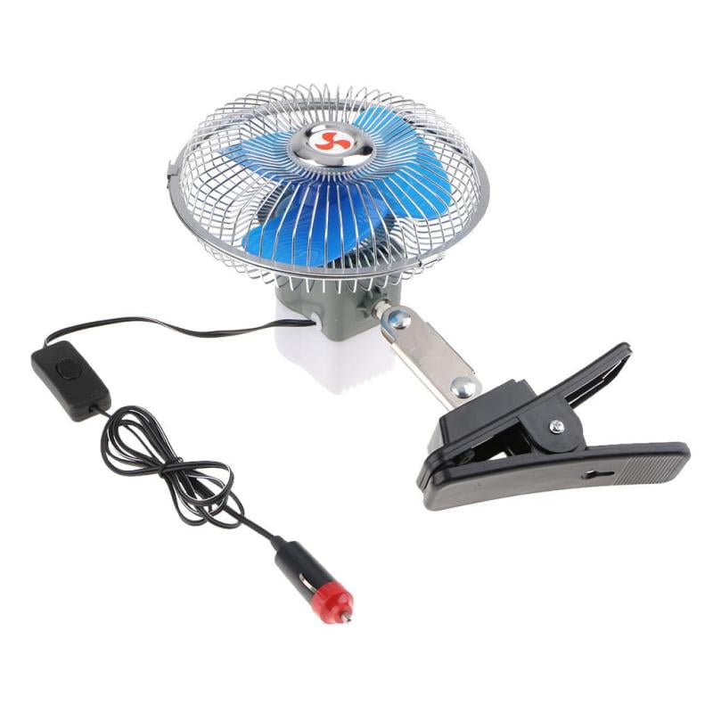 17cm 12V Portable Car Truck Dashboard Clip-On Air Cooling Fan Oscillating Fan ！ 