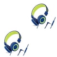 thumbnail image 4 of Cateissary Auriculares con cable de 3,5mm para teléfono móvil, orejera suave para niños, protección auditiva, Control de línea, auriculares Azul verde 2Conjunto, 4 of 6