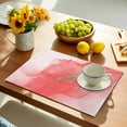 thumbnail image 2 of Placemat Abstract Ombre Pink Marble Placemats for Dining Table White Modern Art Washable Table Mats for Party Kitchen Dining Decoration, 2 of 7