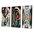 thumbnail image 3 of Designart "Retro Abstract Illustration Divine Secrets VII" Modern Geometric Wall Art Set Of 3 - Multicolor Abstract Gallery Set For Office Decor, 3 of 7