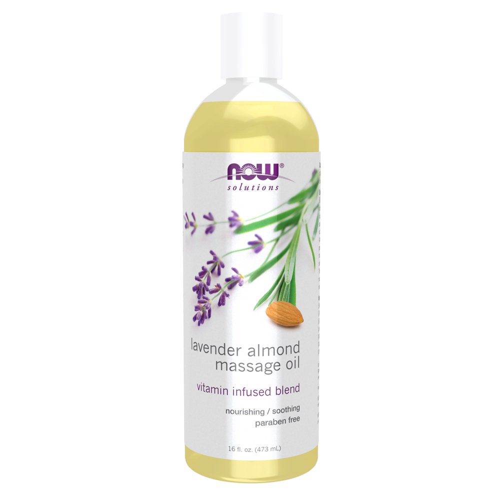 NOW Solutions, Lavender Almond Massage Oil, Vitamin Infused Blend