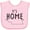 AD-Pink, variant on Inktastic It's Home- State of Nebraska Outline Distressed Text Boys or Girls Baby Bib