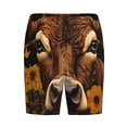 thumbnail image 6 of Daiia Sunflower Butterfly Cow Mens Woven Stretch Pajama Short,Short Pajama Pants-X-Large, 6 of 7
