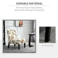 thumbnail image 4 of HOMCOM Linen Fabric Dining Chair with Pine Wood Legs and Sponge Padded Cushion, for Living Room, Dining Room, Flower Pattern, 4 of 8