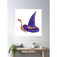 thumbnail image 2 of Ginger Cat Under The Witch Hat Poster Wall Art, Modern Wall Decor For Living Room Bedroom, 24x24 UNFRAMED, 2 of 3