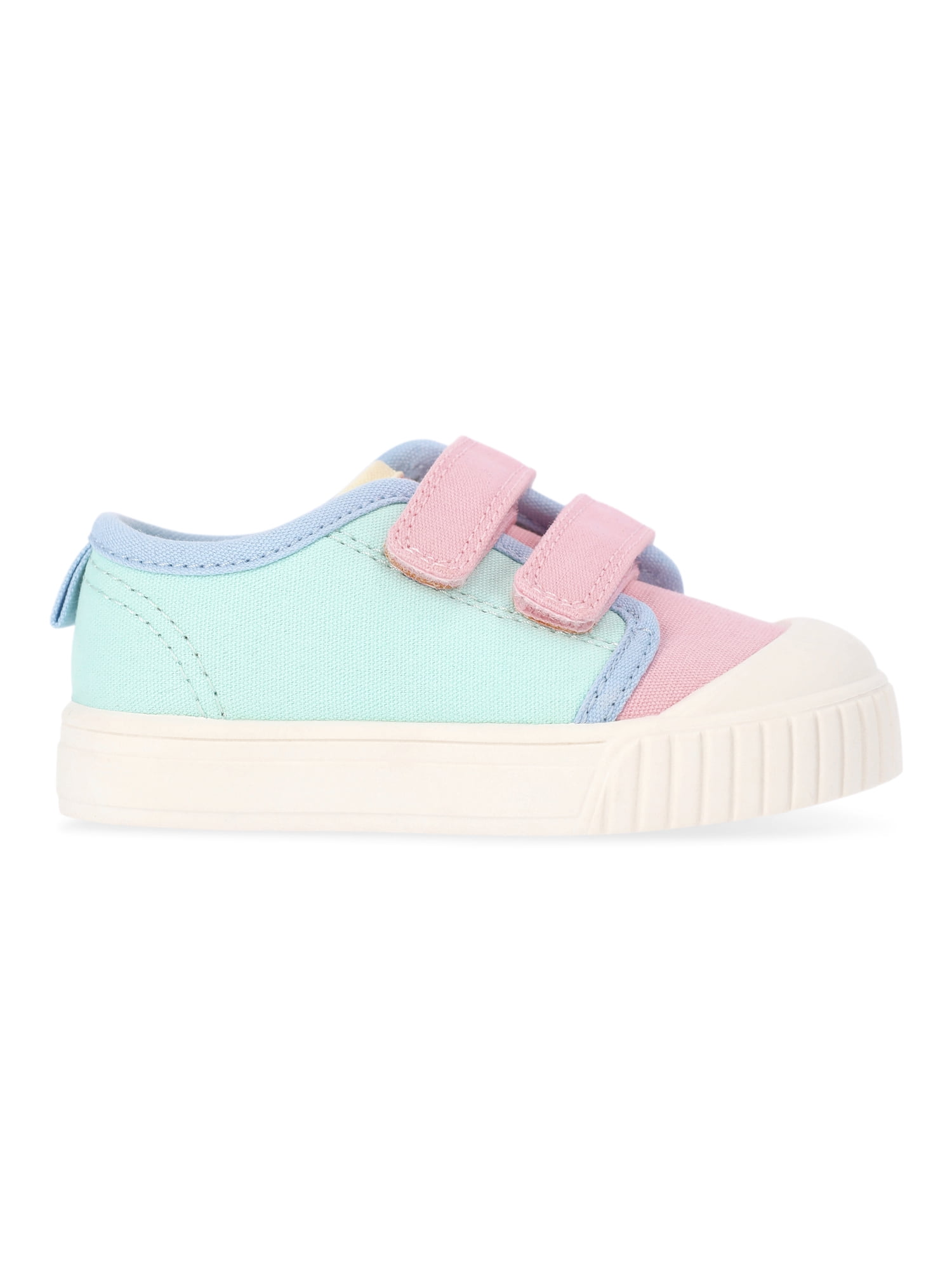 Wonder Nation Baby Girls Two Strap Bump Toe Sneakers