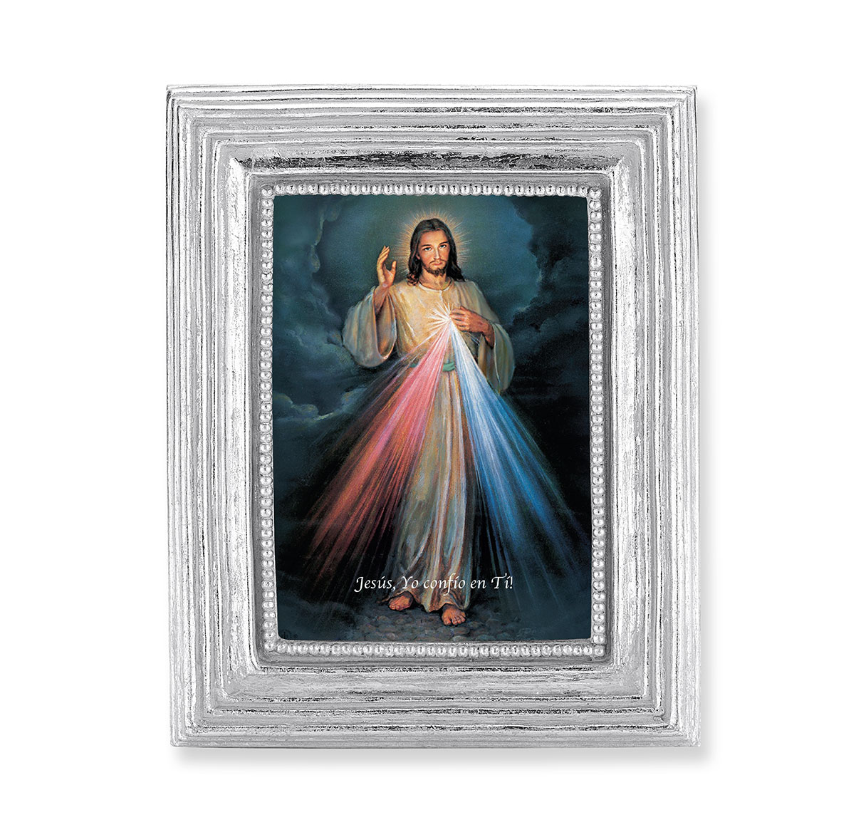 3 3 4 X 4 1 2 Silver Frame With A 2 5 X 3 5 Spanish Divine Mercy Print Walmart Com Walmart Com