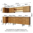 thumbnail image 3 of Cocina Integral Completa Esquinera 357cm Emilly Mega Madesa 03 - Marrón Madesa GCEM357003, 3 of 10