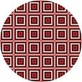 thumbnail image 1 of Ahgly Company Machine Washable Indoor Round Transitional Light Coral Pink Area Rugs, 5' Round, 1 of 7