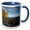 Blue/White, variant on 3drose, Usa, Minnesota, Split Rock Lighthouse, Lake Superior - Us24 Dsv0011 - David Svilar, 11oz Two-tone Green Mug