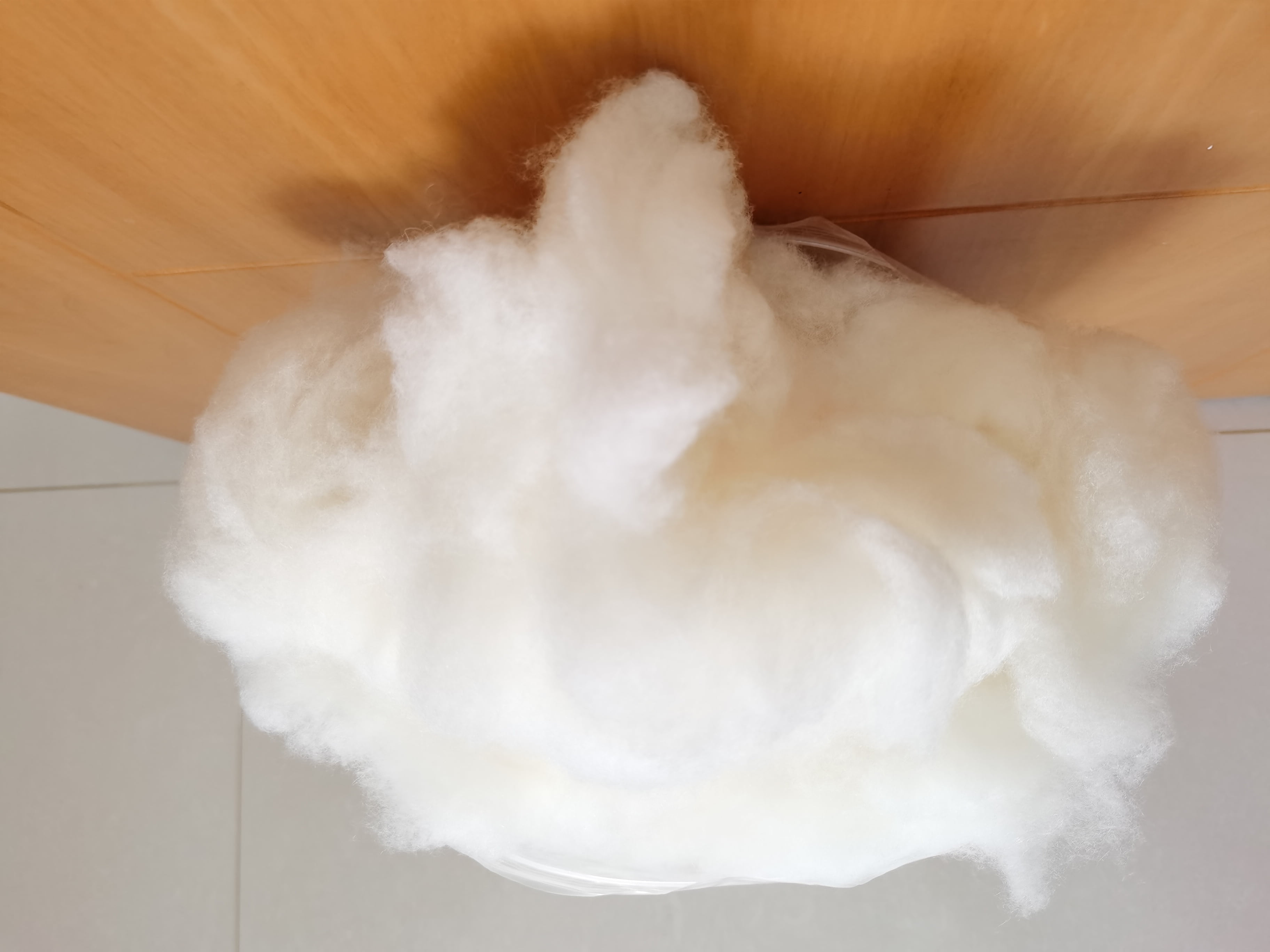 iMongol Carded Lambs Wool Stuffing Batting for Needle Felting, Knitted Toys, Crafts, Bright Creations, Pillow Filler, Stuffed Animals, Cushions,Super Clean Fine, Natural White(1lb)