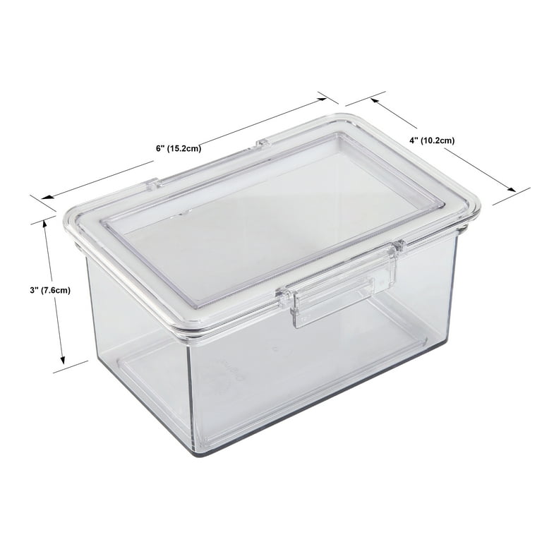 12 pieces Home Basics Large Plastic Fridge Bin, Clear - Food Storage  Containers - at 