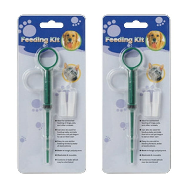 Jeringa Dispensadora de Medicamentos para Perros y Gatos (2 Puntas Blandas, 15 Cm, Reutilizable)